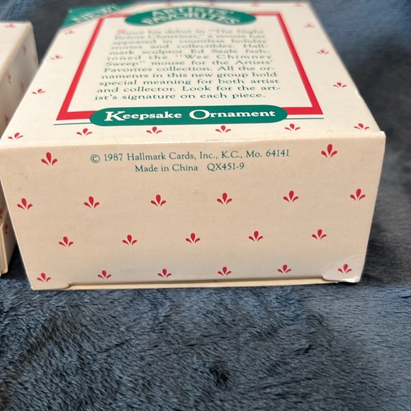 VINTAGE HALLMARK CHRISTMAS ORNAMENTS 1988 & 1987  in box - Picture 7 of 7